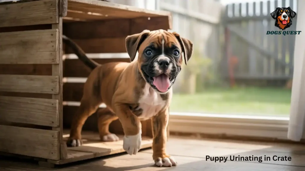 Puppy Urinating in Crate